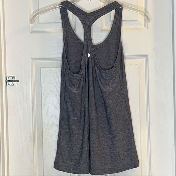 Lululemon Gray Racerback Tank Size 6 Relaxed Fit - Picture 6 of 7